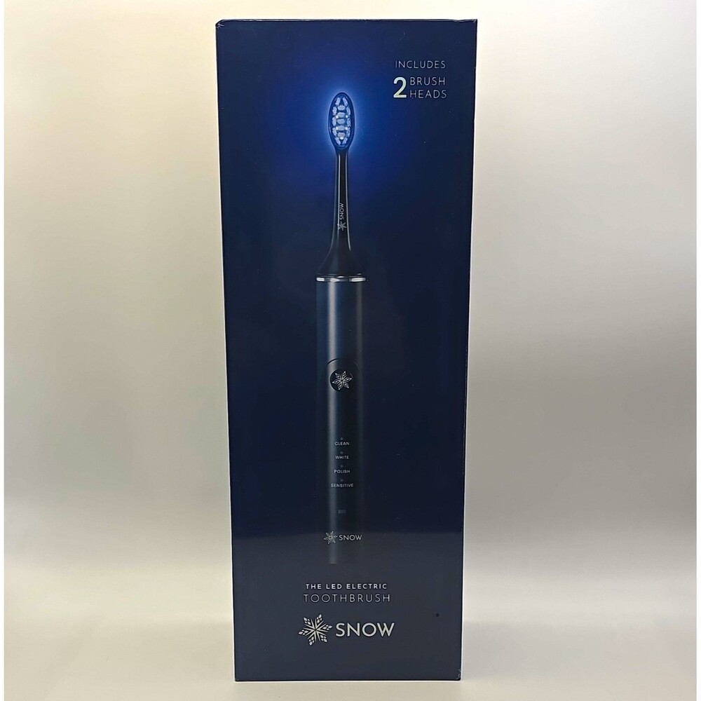 SNOW LED Electric Toothbrush Sonic Black LED Light 4 Modes +2 Heads